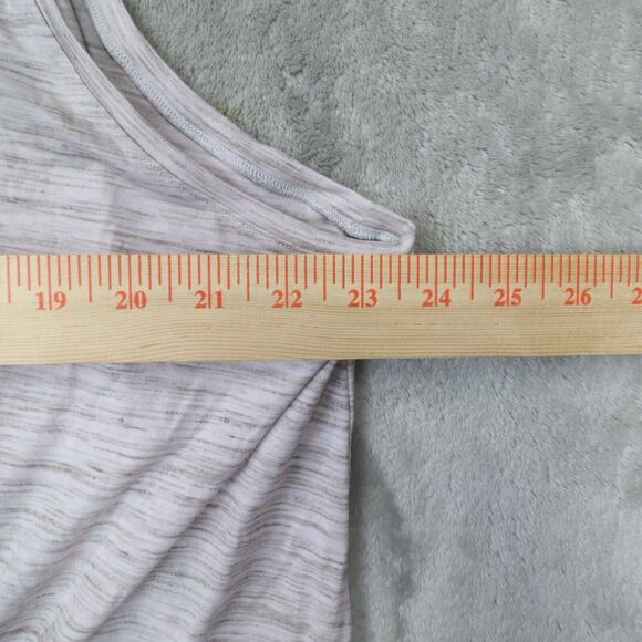 Athleta Essence Space Dye Twist Front Tank Top Light Heather Grey size 3X - Picture 3 of 7